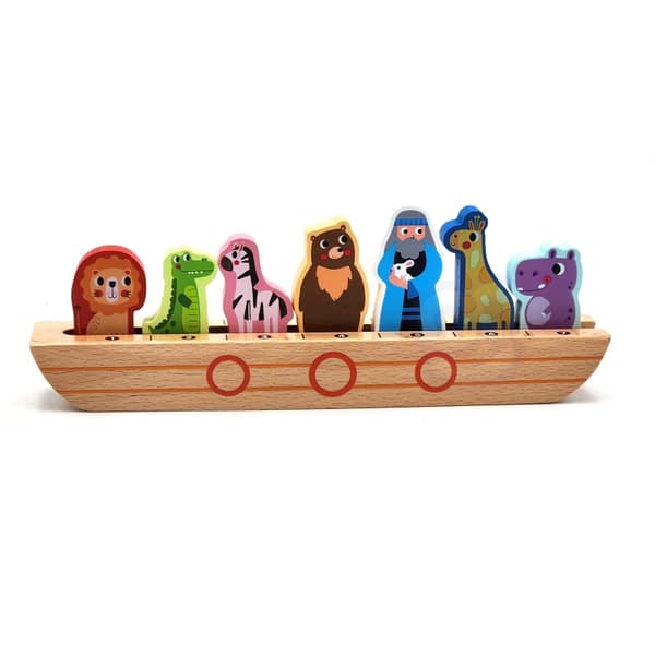 TOOKY TOY Puslespil i træ til børn – Noah og dyrene