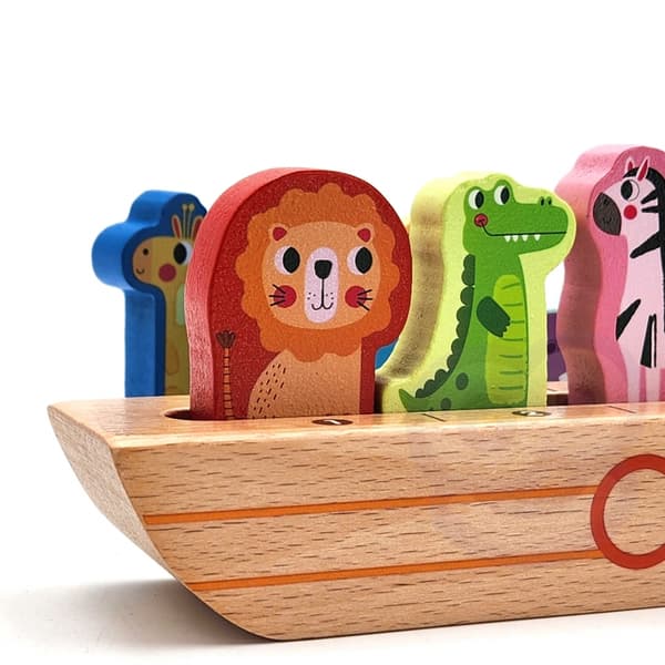 TOOKY TOY Puslespil i træ til børn – Noah og dyrene