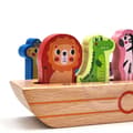 Miniatyrbillede 9 af 11: TOOKY TOY Puslespil i træ til børn – Noah og dyrene