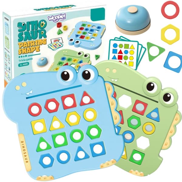 WOOPIE Montessori Dinosaur Puslespil – Form spil