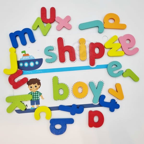 TOOKY TOY Montessori alfabetpuslespil – 57 brikker