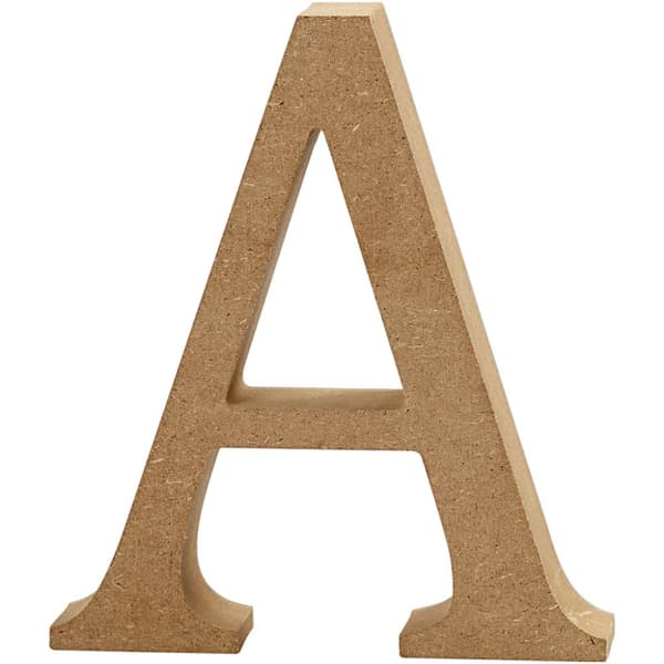 Träbokstäver A 13 cm MDF 1 st