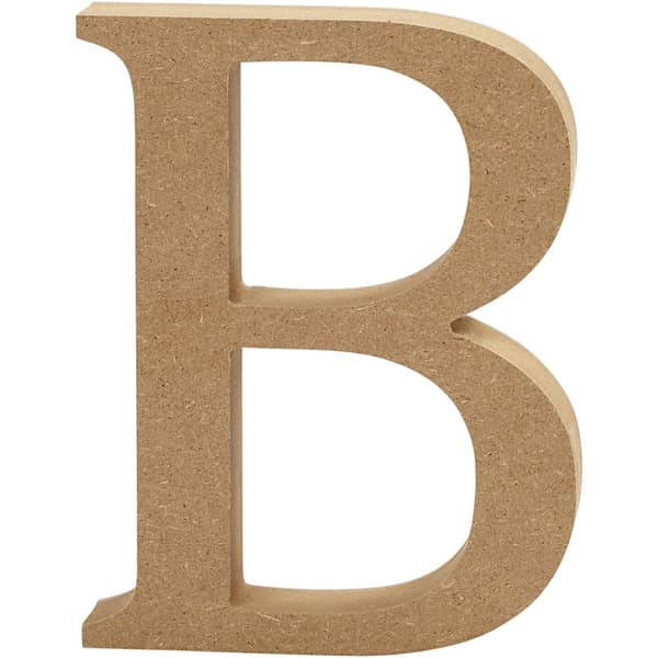 Träbokstäver B 13 cm MDF 1 st