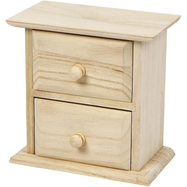 Träbyrå Liten 13x7,5x13 cm Kejsarträ 1 st