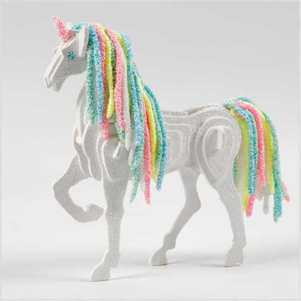 3D konstruktionsfigur, hest, str. 18x4,5x16 cm, 1 stk.