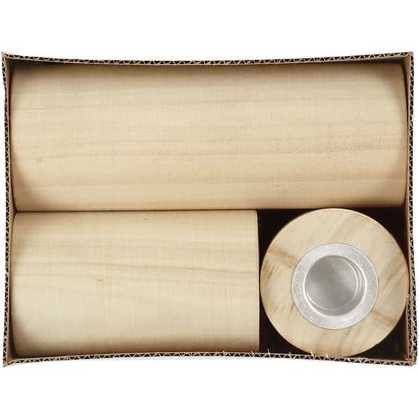 Lysestaker, H: 14,5+9+6,5 cm, hullstr. 2,3 cm, 3 stk./ 1 pk.