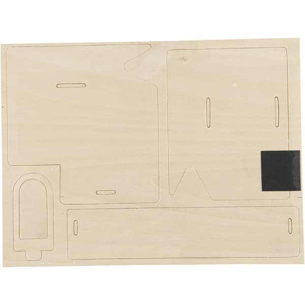 3D Konstruktionsfigur, Hus med kørerampe, str. 22,5x17,5x20,5, 1 stk.