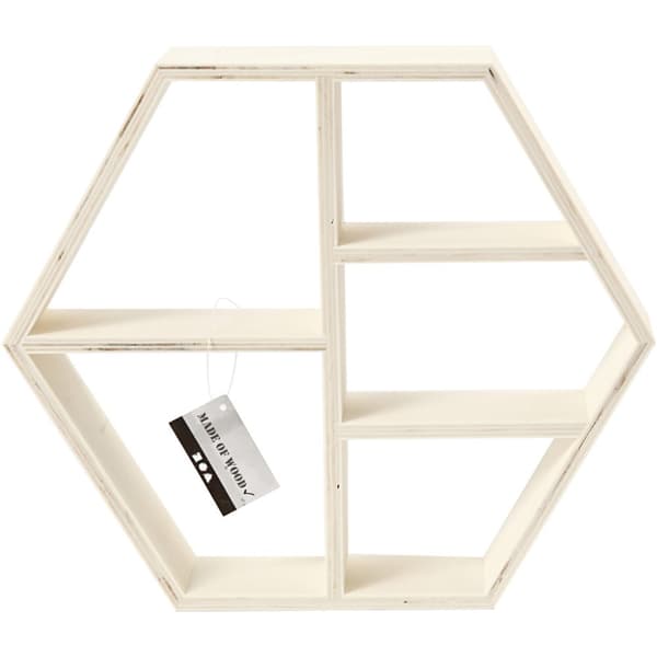 Prylhylla i trä höjd 25 cm bredd 28,5 cm 1-pack