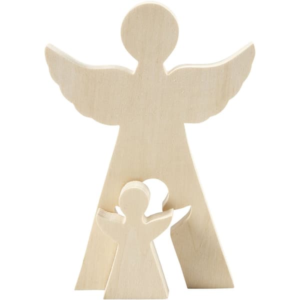 2i1 figur, engle, H: 7,8+20 cm, D: 2 cm, B: 4,5+14,3 cm, 1 sæt