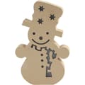 Miniatyrbild 2 av 5: Pappfigur med Ljus - Snögubbe - 27x17,5 cm