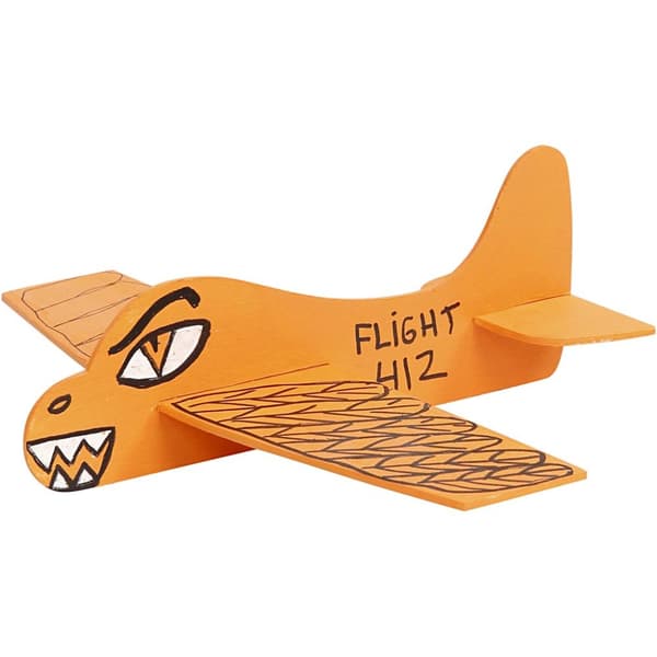 Flygplan - stl. 21,5x25,5 cm - Plywood - 20 set