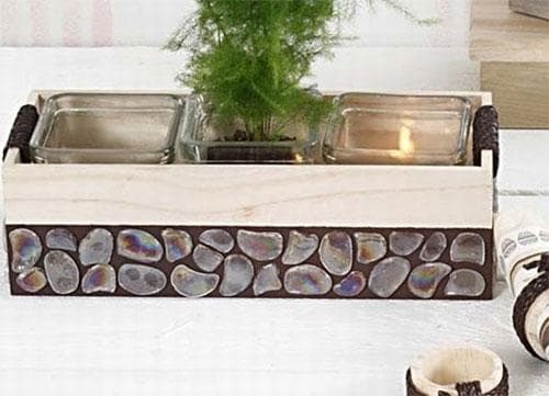 Förvaringslådor av Trä - 6,5-8,5x22-25 cm - 3 st