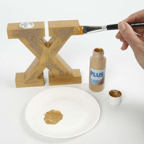 Ljusstake i MDF - X-Mas - 14.5 cm - 4 delar