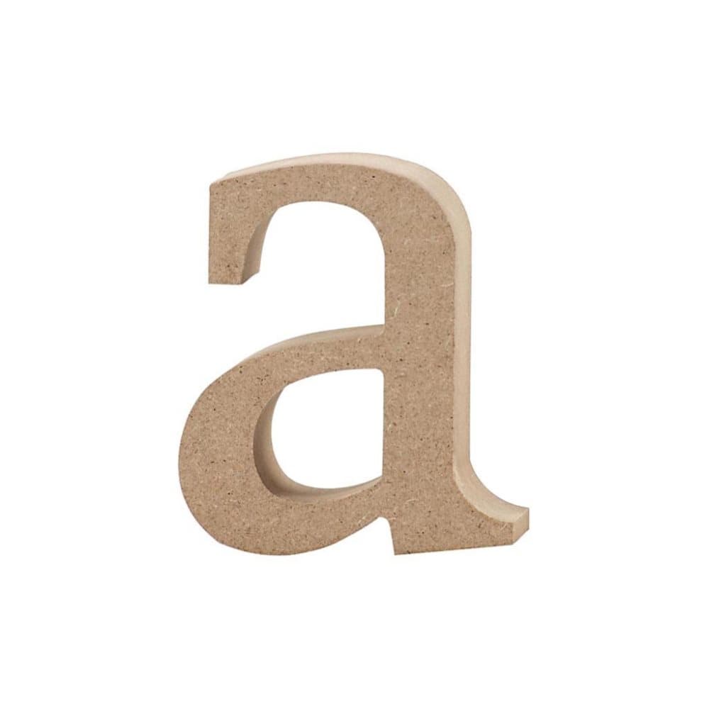 Bokstav - a - H: 8,2 cm - Tjocklek 2 cm - MDF