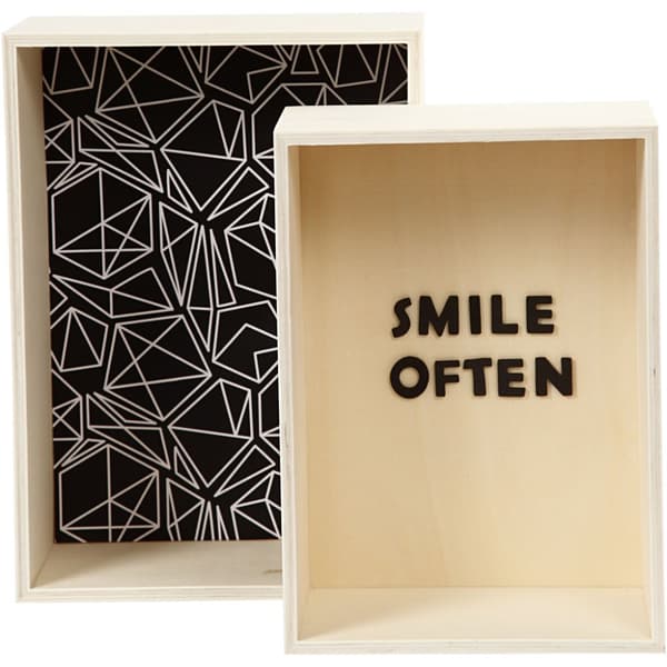 Förvaringslådor - Rektangel - Plywood - 2 st