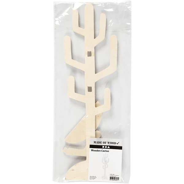 Kaktus - H: 38 cm - B: 12 cm - Plywood