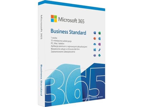 Microsoft 365 Business Standard - Bokspakke (1 år) - 1 bruker (5 enheter) - medieløs, P8 - Mac, Android, iOS, Win - Engelsk