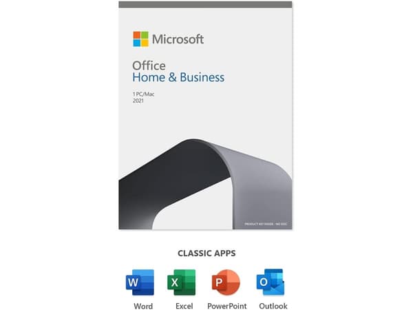 Microsoft Office Home & Business 2021 - Bokspakke - 1 PC/Mac - medieløs, P8 - Win, Mac - Engelsk - Eurosone