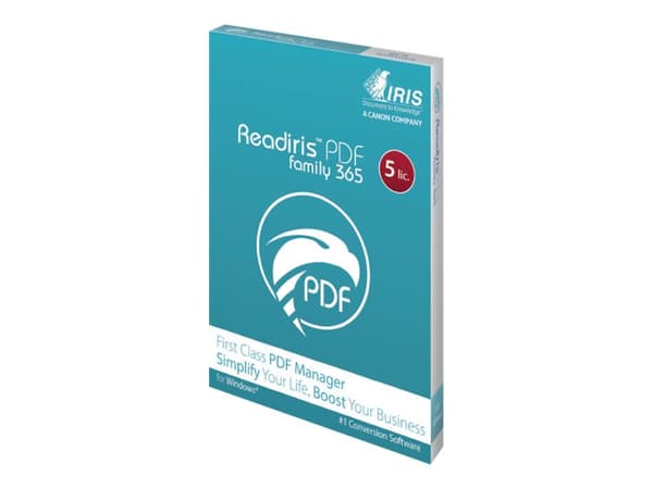 IRIS Readiris PDF Family 365 - (v. 22) - bokspakke - 5 lisenser - Win