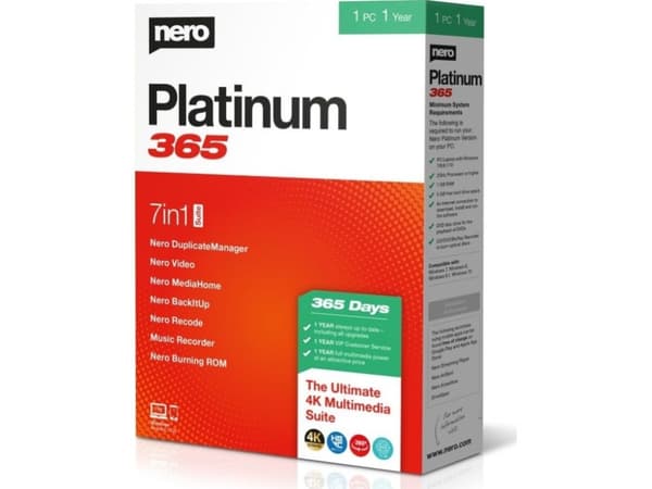 Nero Nero Platinum 365 programvara (årslicens)