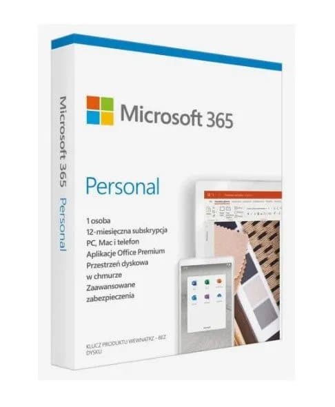 MS M365 Personal Polish EuroZone Subscription 1YR Medialess FY25H2