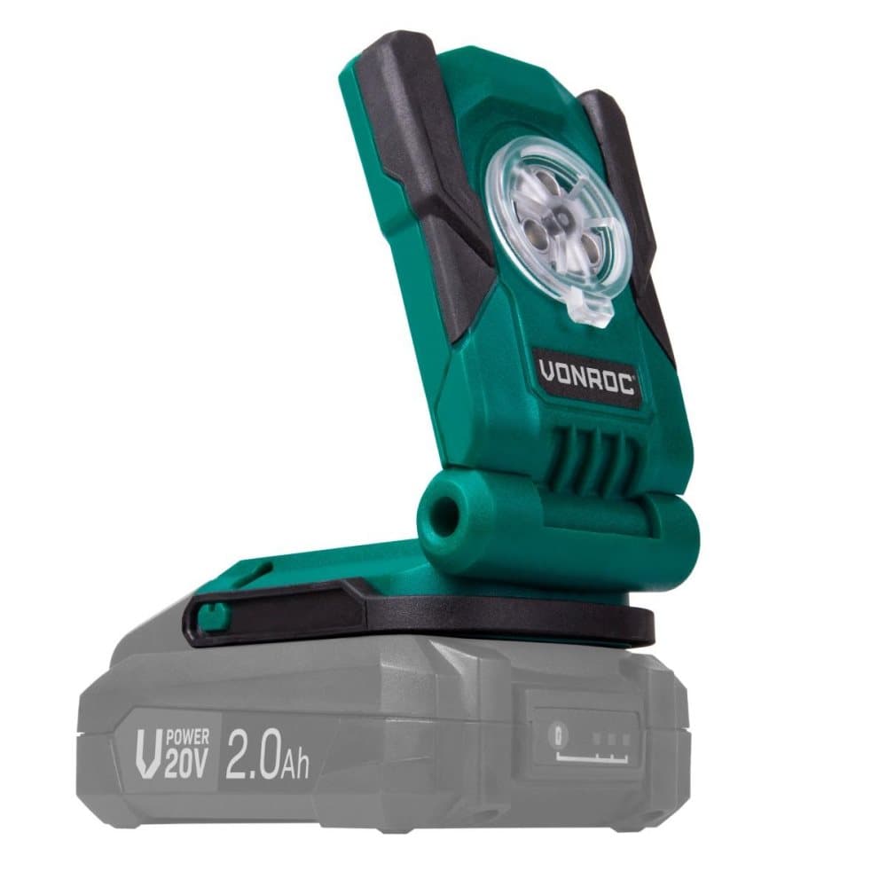 VONROC Arbetslampa 20V - 6 positioner | Exkl. batteri och laddare