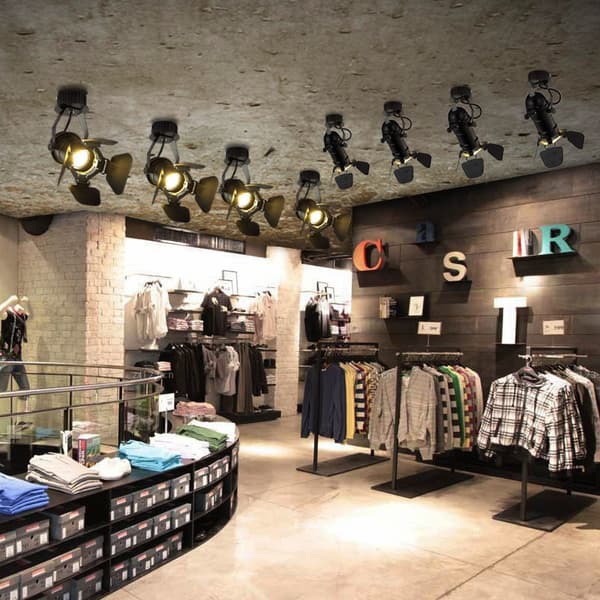 Mrosaa Retro Industriel LED Loftslampe E27 Pære Indendørs LED Lampe til Coffee Shop Tøjbutik Bar Kunstudstilling Studio