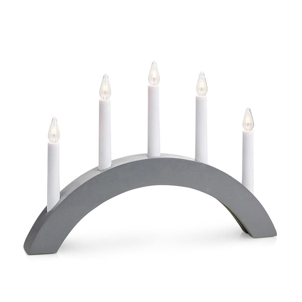 Adventsljusstake Atle Grå