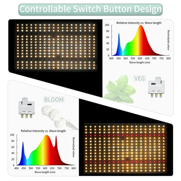 Led-kasvivalo, täyden spektrin levy, 120w-240w, lm281 Täyden spektrin, 240W, EU