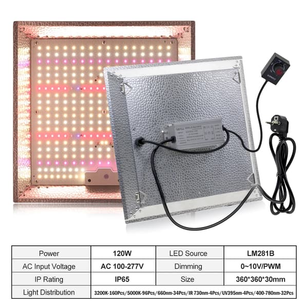 LED Vækstlys, 100W Effekt, IP65 Vandtæt,100W