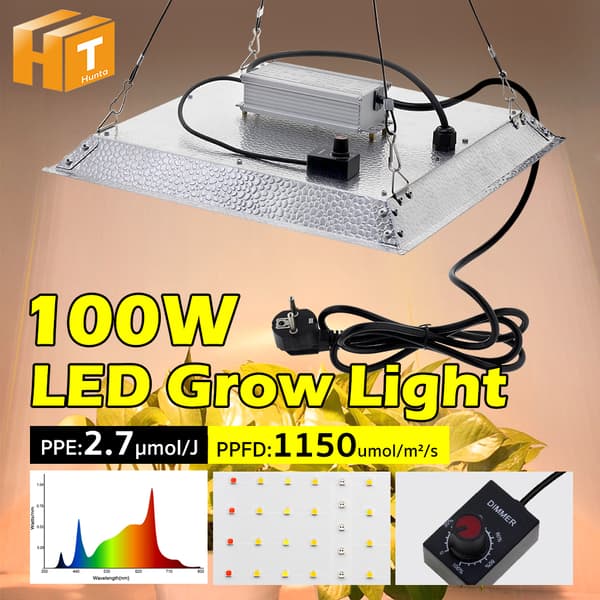 100W LED Växtlampa, Full Spektrum, Dimmbar,100W
