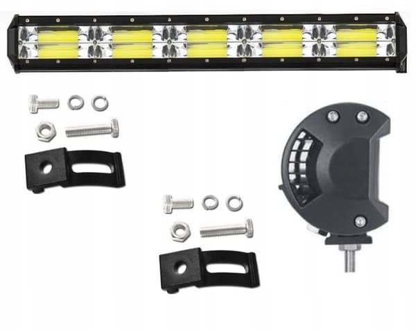 ARBETSLAMPA FÖR TRAKTOR LED-RAMP 55 cm 500 W 12 24 V CREE LÅNGRÄCKVIDD FYRKVARTSBIL