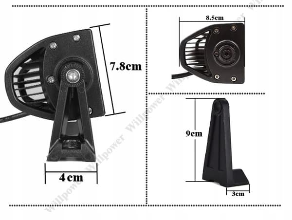 LED-PANEL ARBETSLAMPA HALOGEN 1500W 12-24V CREE för bil/lastbil