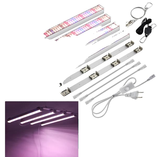 LED Växtlampa, 10 St Fullspektrum, Flexibla Längdalternativ,4Pcs 52.5cm Rör