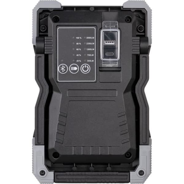 Brennenstuhl RUFUS 3010 MA LED bärbar spotlight / LED arbetslampa med Bluetooth-högtalare 3000 lumen