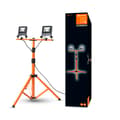 Miniatyrbild 4 av 4: LED byggprojektor med OSRAM stativ - 2x20W=3400lm - Kallvit