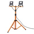 Miniatyrbild 1 av 4: LED byggprojektor med OSRAM stativ - 2x20W=3400lm - Kallvit