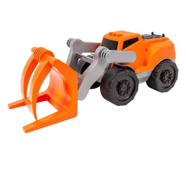Maskin Grävmaskin - Solid - 8577 - Färg Röd - Mobila Gafflar - Byggleksak