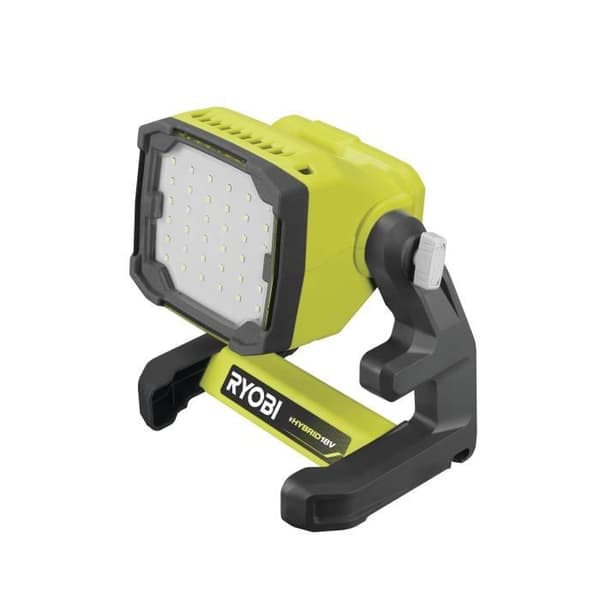18V LED-strålkastare - 3 intensiteter: 1800 / 1100 / 500 lumen - 360° roterbart huvud - RYOBI RFD18-0