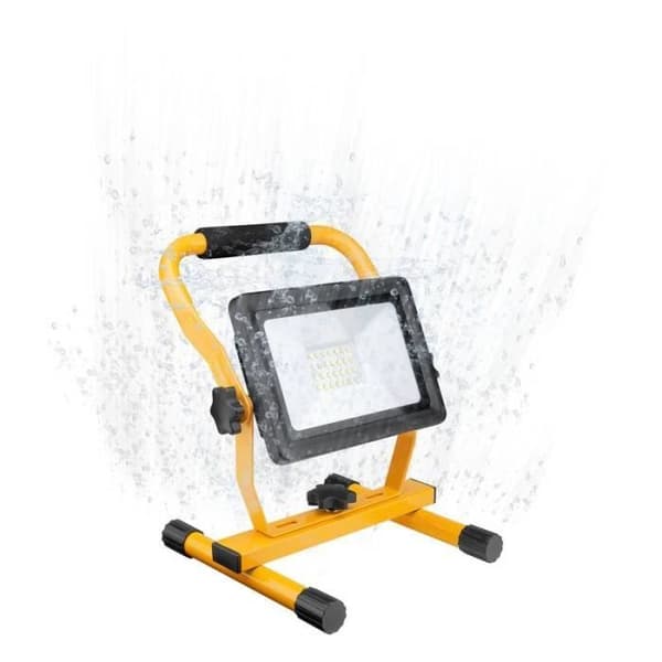 LED byggprojektor - GOOBAY - Med stativ - 50W - Gul och svart