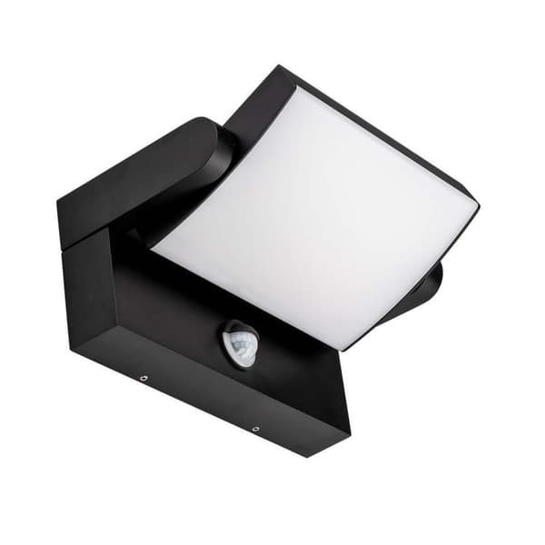 Projektor facadelampe V-TAC 17W LED bevægelsessensor sort IP65 VT-11020-120-B 4000K 2520lm