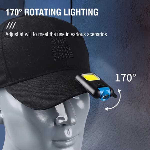 Keychain Light Hat Clip Pannlampa Utomhus Camping Lampor