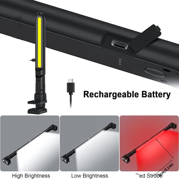 Lys lommelygte foldbar magnetisk arbejdslampe