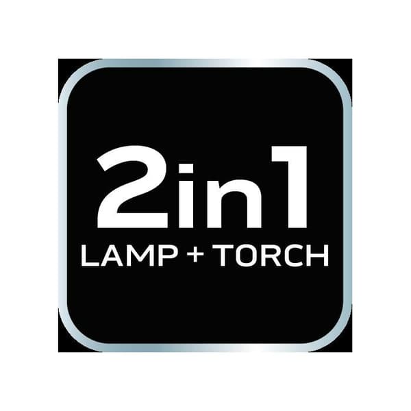 Uppladdningsbar arbetslampa 200 lm COB + ficklampa