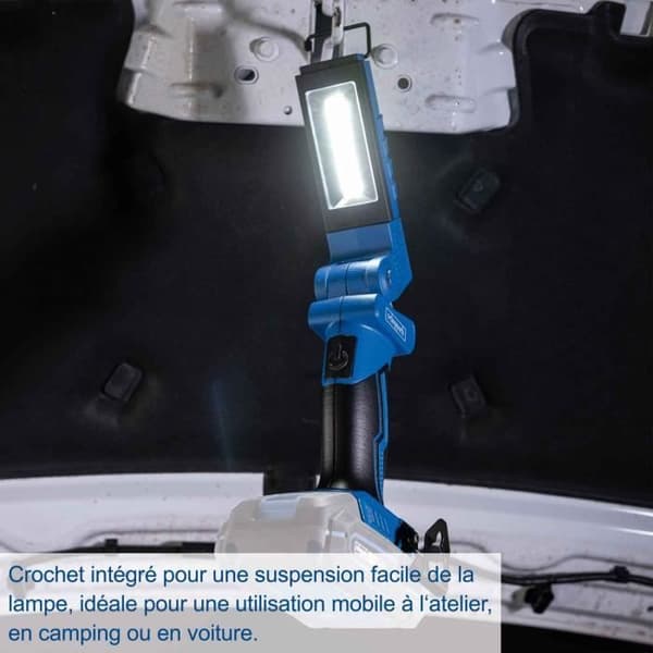 Sladdlös lampa C-WL20-X - 300lm max 6200K projektor/ficklampa - SCHEPPACH 20V IXES - utan batteri eller laddare