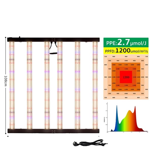 720W LED Vækstlys, Fuldspektrum, Dæmpbar Kontrol,720W