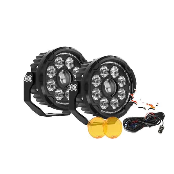 5-tums LED-arbetslampa, 6500K färgtemperatur, IP68-klassning,Kombination Vit DRL