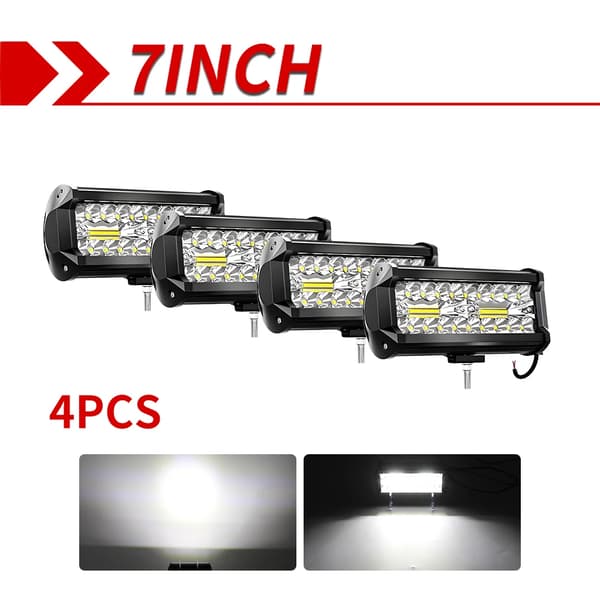 LED Ljuslist, 7 tum, 120W, Vattentät IP68,4PC 7tum
