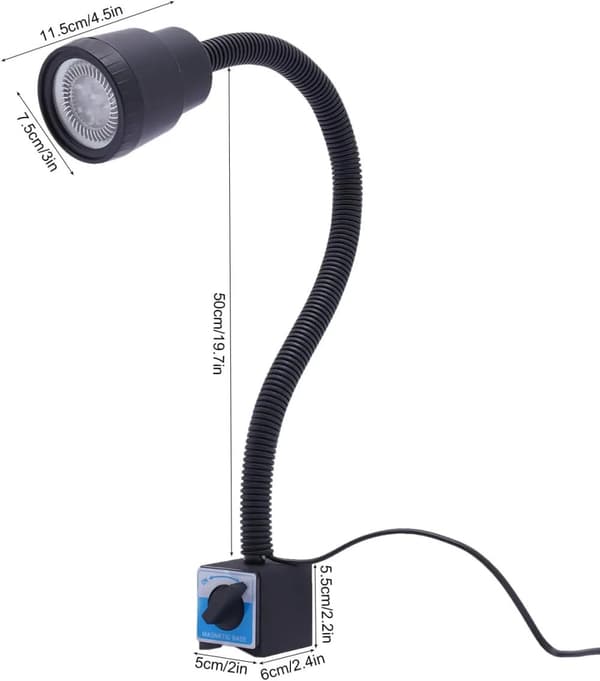 LED Arbetslampa, 5 W, 500-600 lm, Magnetisk Bas,svart