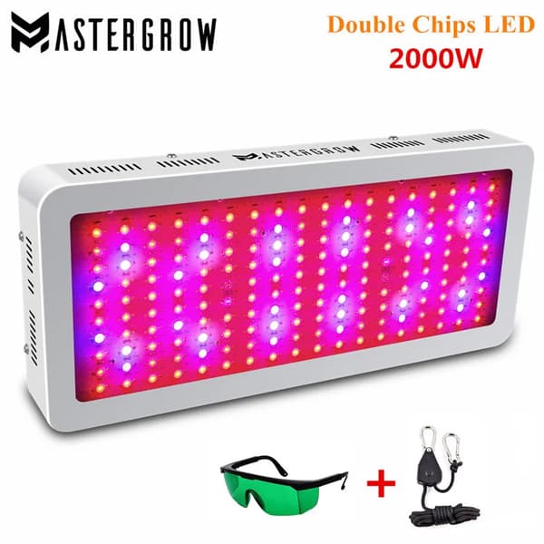 LED Växtlampa, Dubbelchips LED, Fullspektrum, Energisnål,2000W dubbel chip